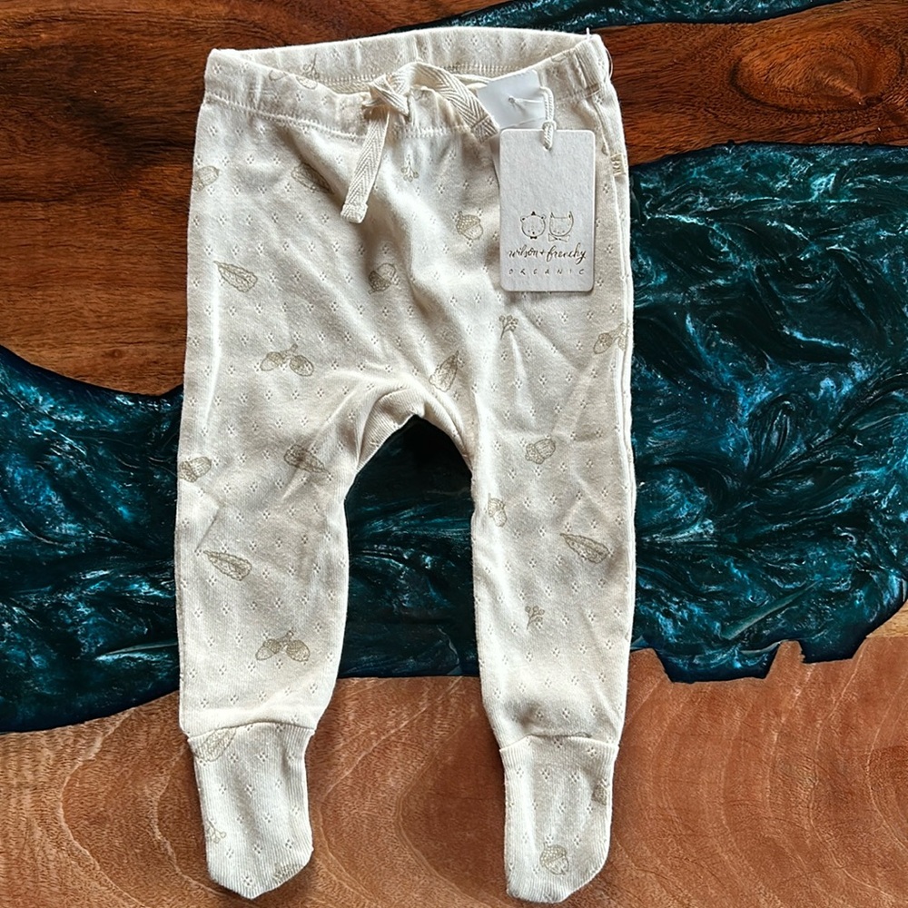 Wilson + Frenchy acorn footed pj pants new with tags boy/girl3-6 months - Picture 1 of 3